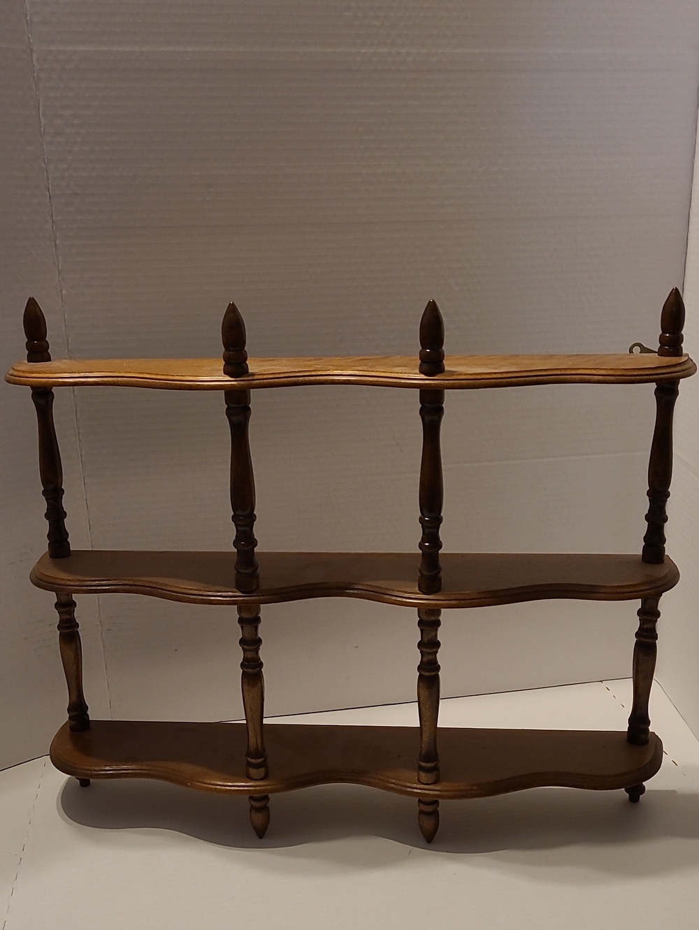 Vintage French Napoleon III style three-tier wall-hanging shelving unit
